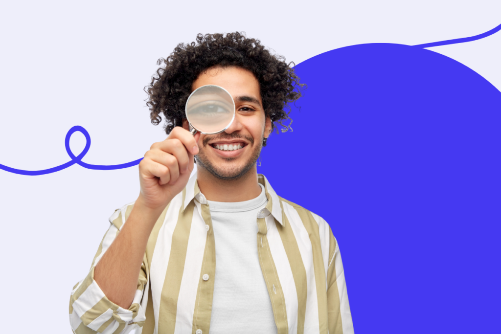 Man with magnifying glass